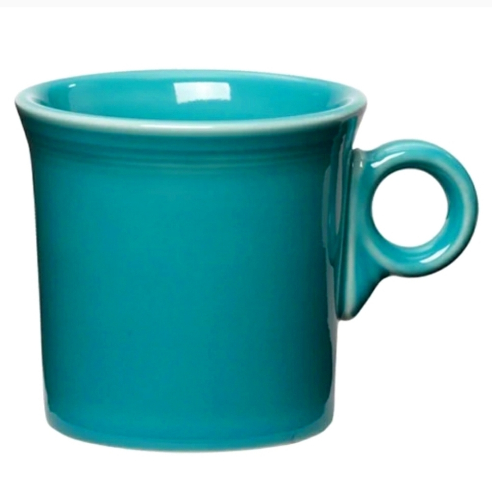 Fiesta - Classic Ring Looped Handle Coffee Mug | 10.25 oz (3.5" Tall) Turquoise